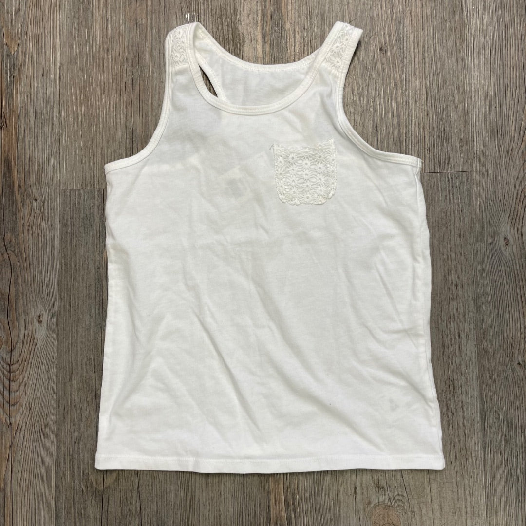 White Oshkosh Tank Top, 8Y