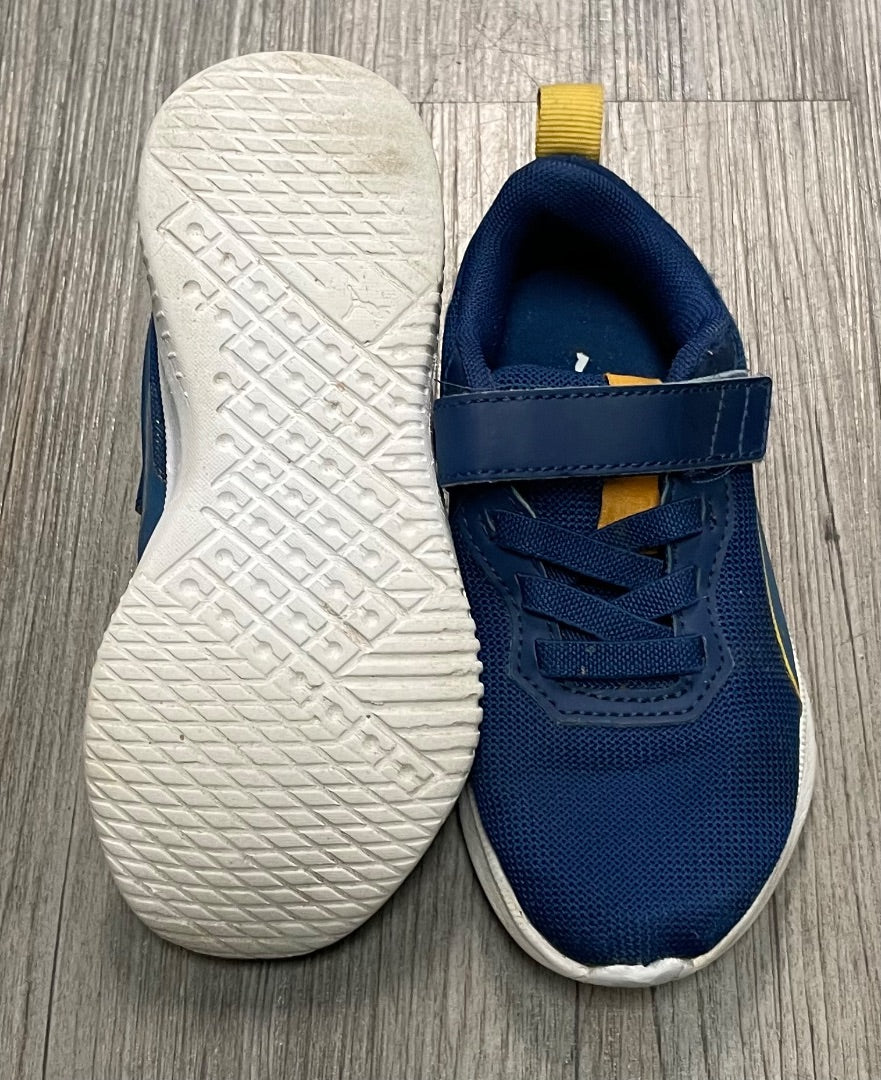 Blue Puma Velcro Shoes, 11Y