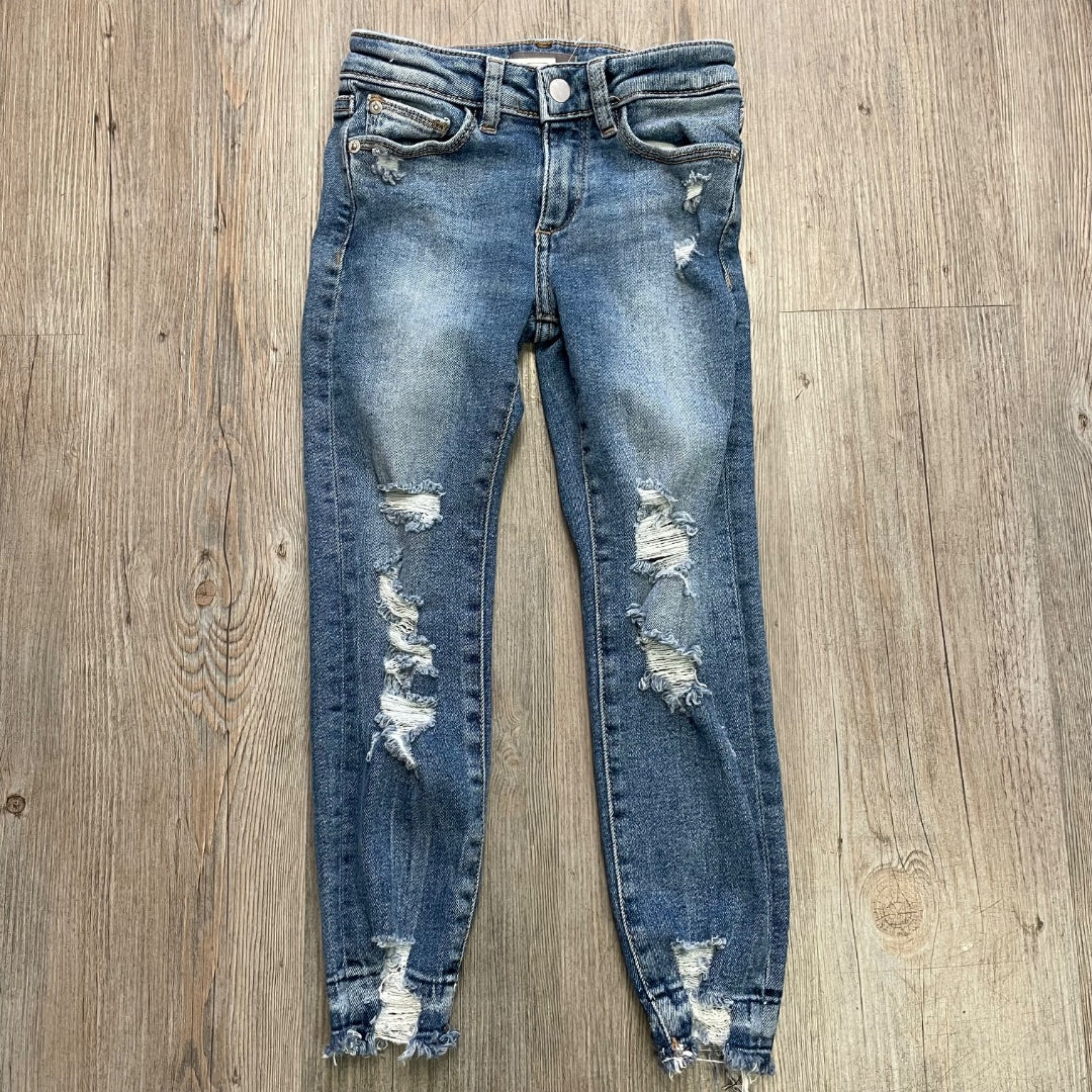 Blue DL1961 Distressed Jeans, 6Y