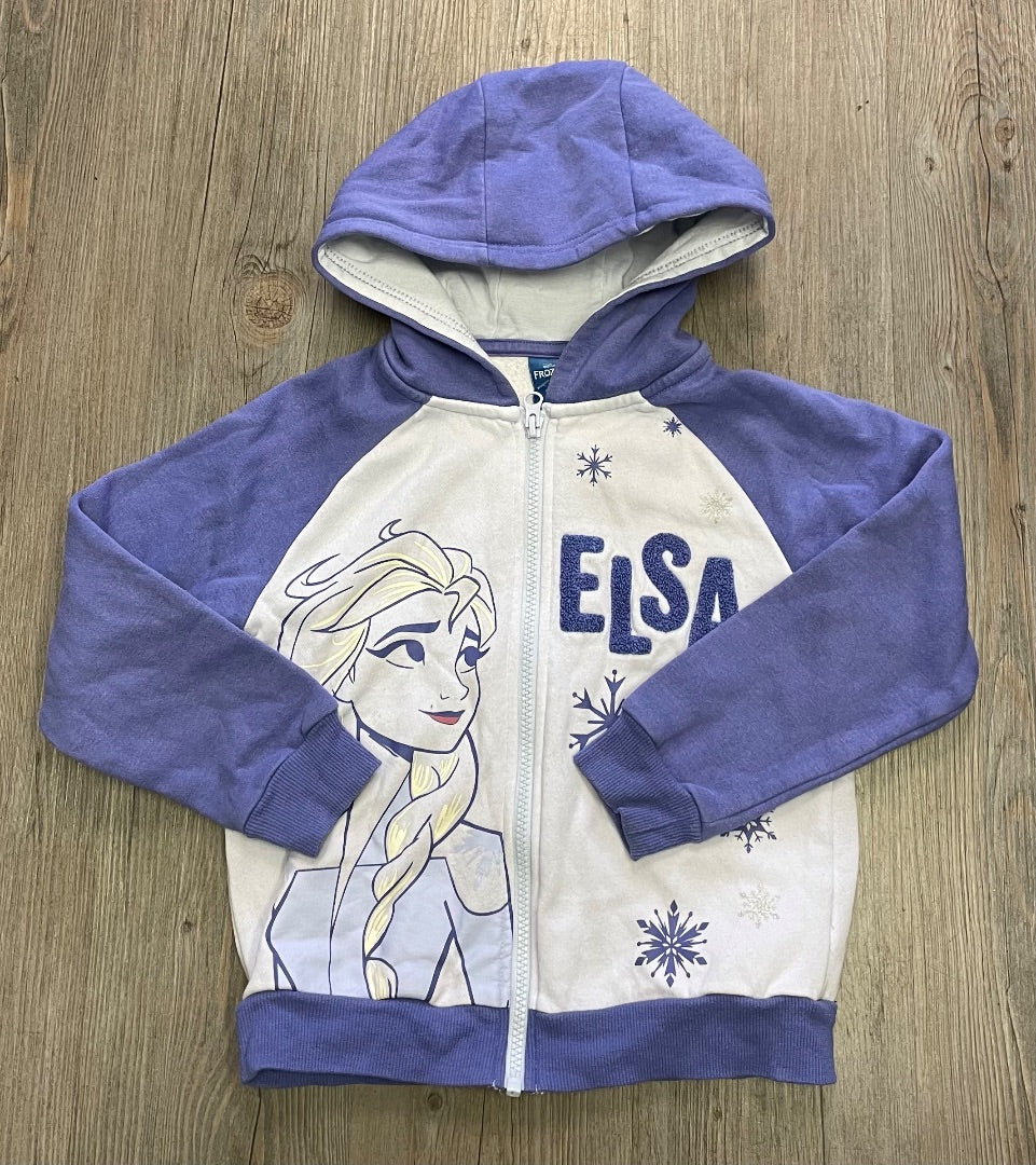 Purple Frozen 11 Elsa Zip Hoodie, 6Y