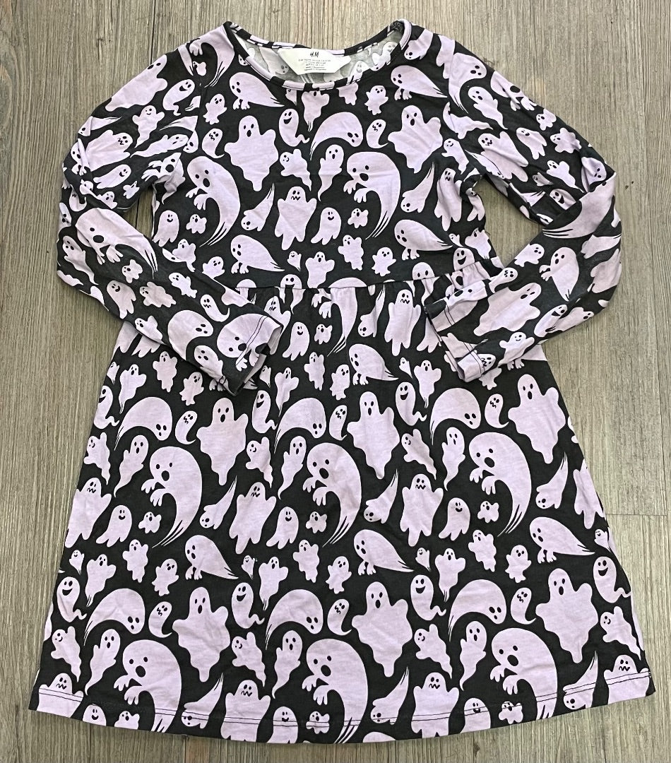 lavander /Black H&M LS Dress, 4-6Y