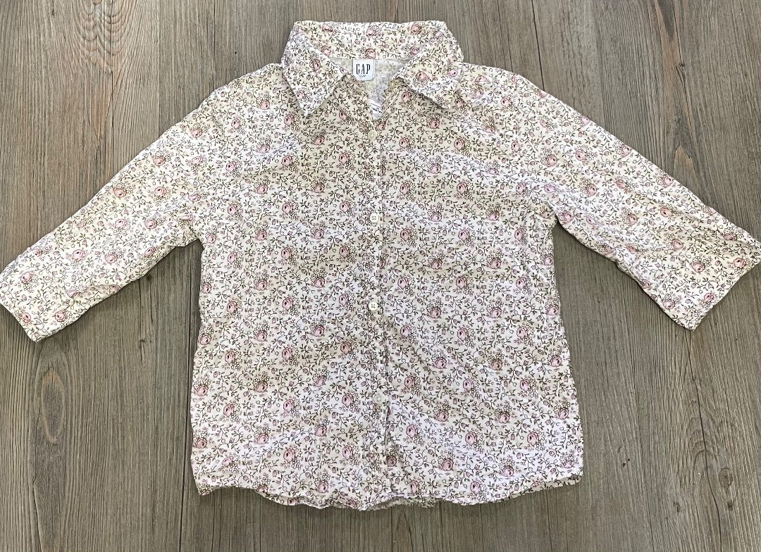 Floral Gap 3/4 Sleeves Shirt, 6-7Y