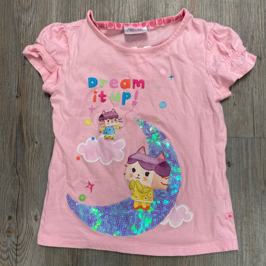 Sequins Pink Gabby's Doll House T-Shirt, 8Y
