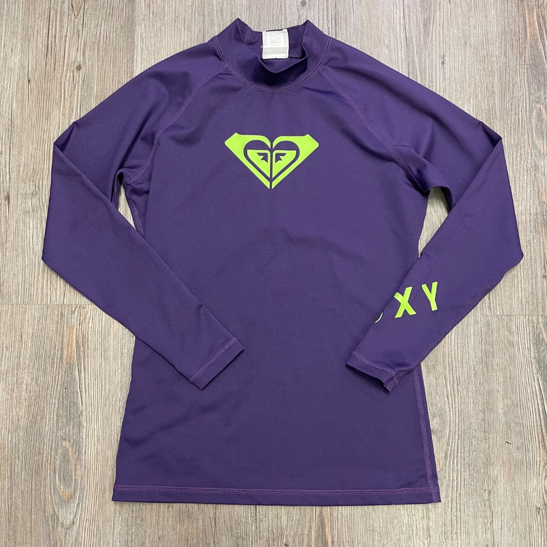 Purple Roxy LS Rashguards, 12Y