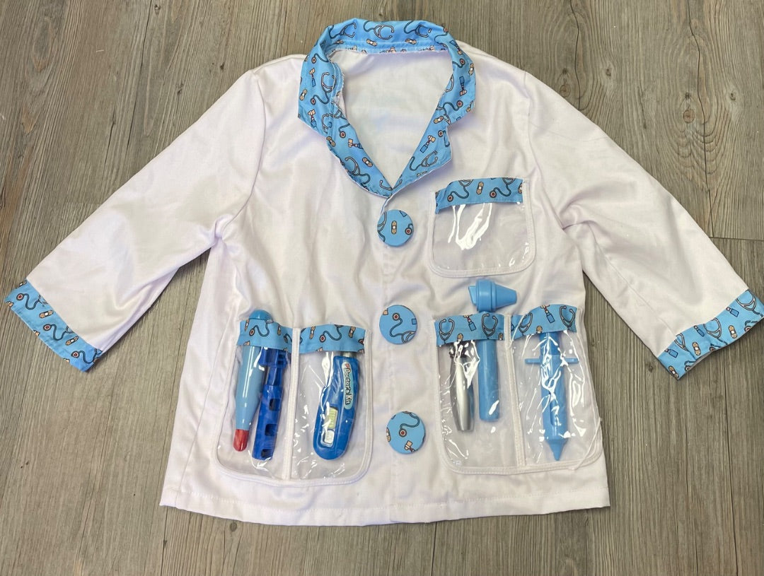 White M&D Medical Staff Costume, 3-6Y