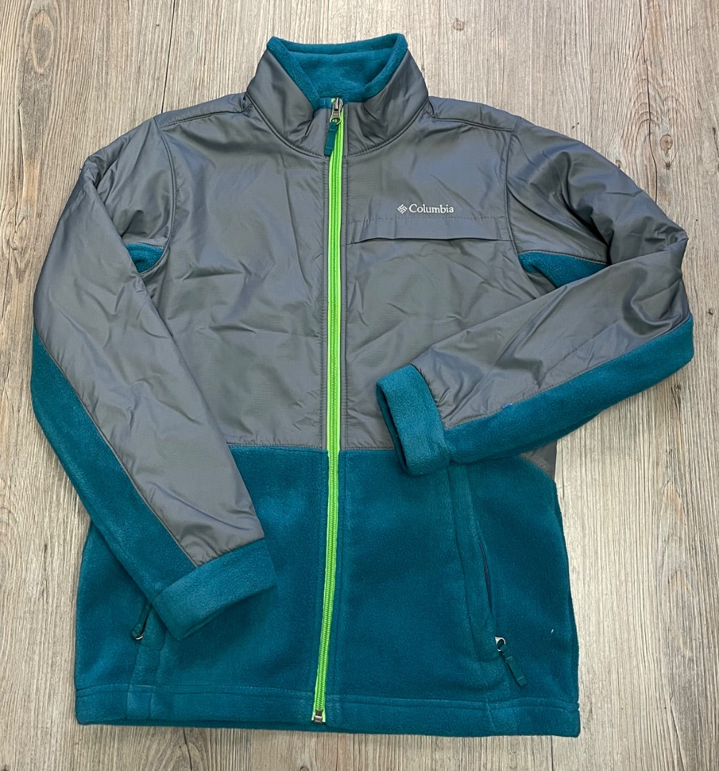 Green/Grey Columbia Fleece Jacket, 10-12Y