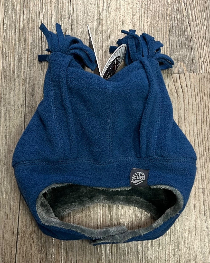 Denim Blue CaliKids Fleece Windproof Tassle Hat, 18M-3Y