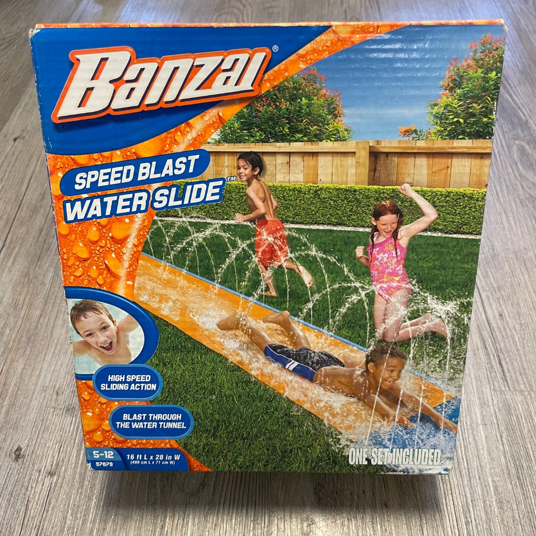Multi Colour Banzai Speed Blast Water Slide, 5-12Y