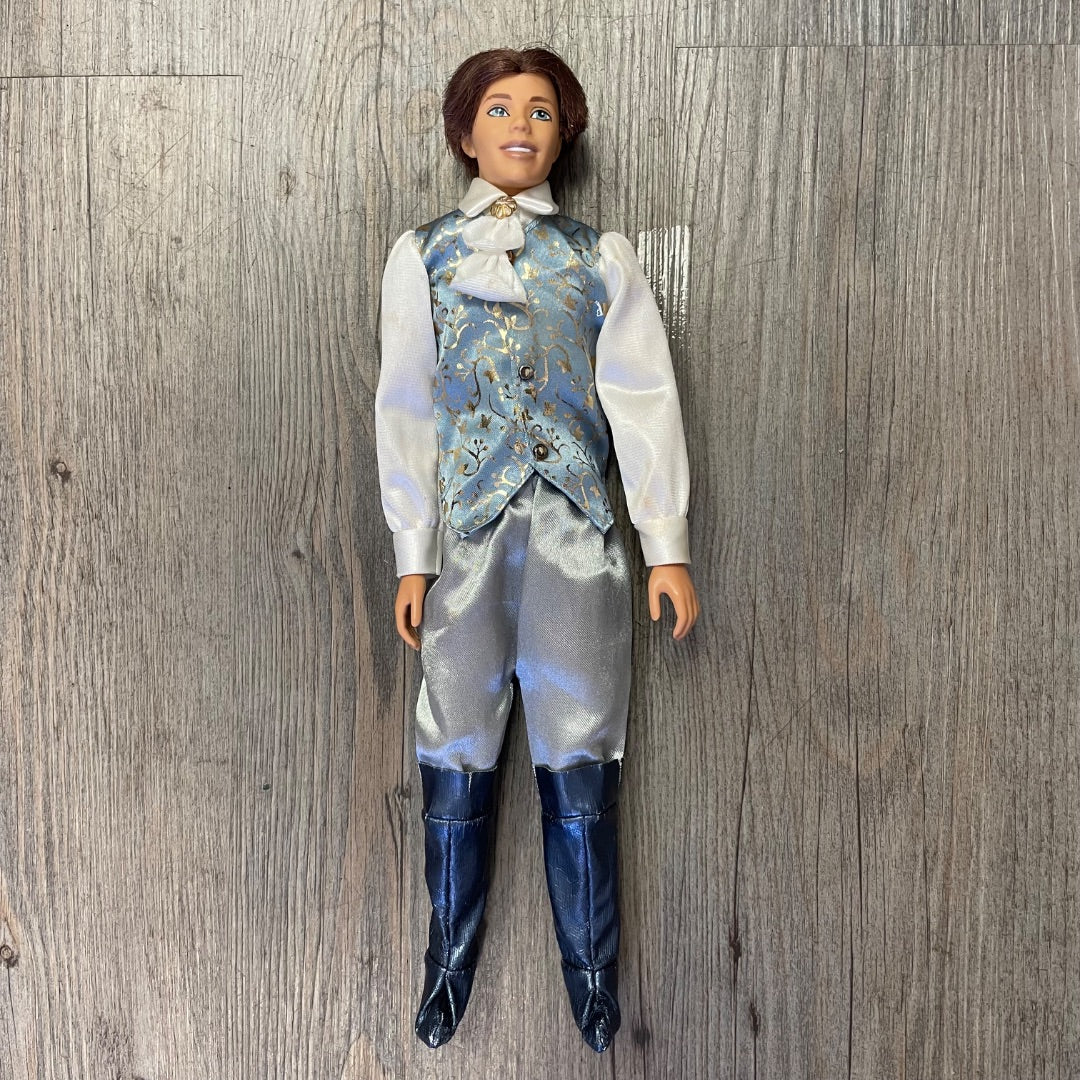 Blue Grey White Gold Outfit Pauper Ken Doll, 12 Inch