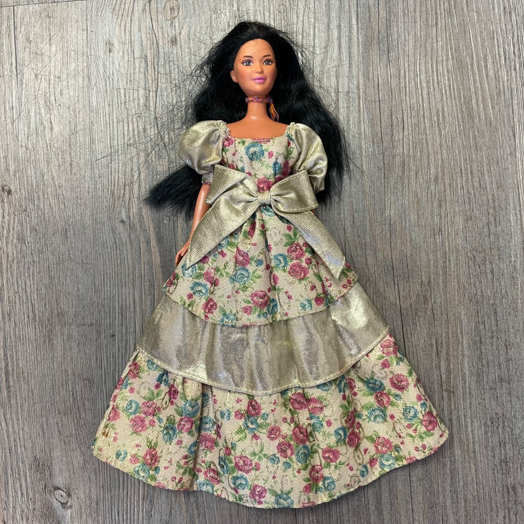 Floral Dress Barbie Doll, 12 Inch