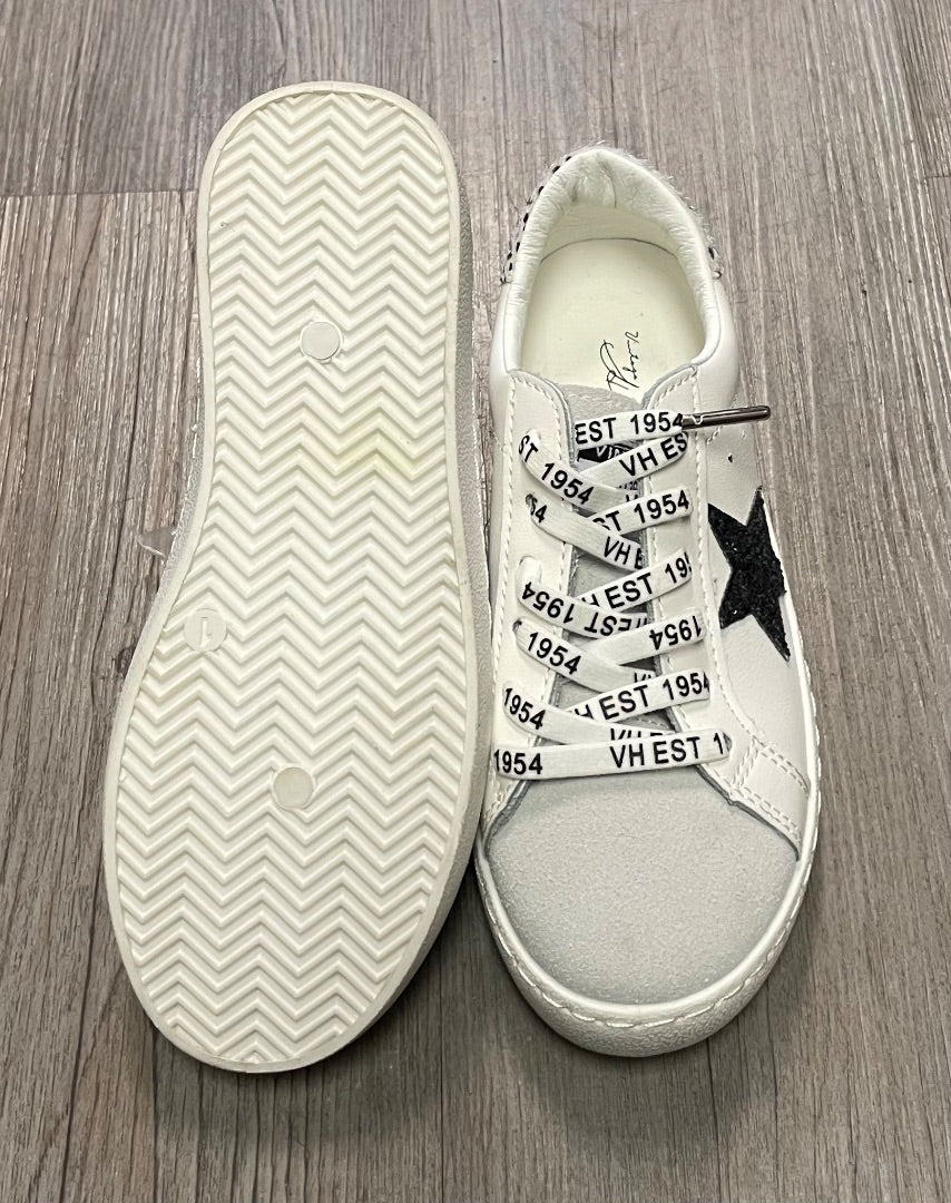 White Vintage Havana Lace Up Sneaker, 1Y