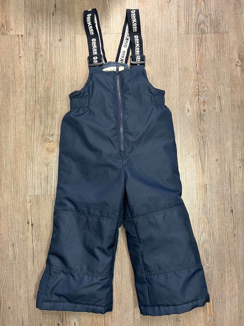 Navy Osh Kosh Bib Adjustable Snow Pants, 3Y