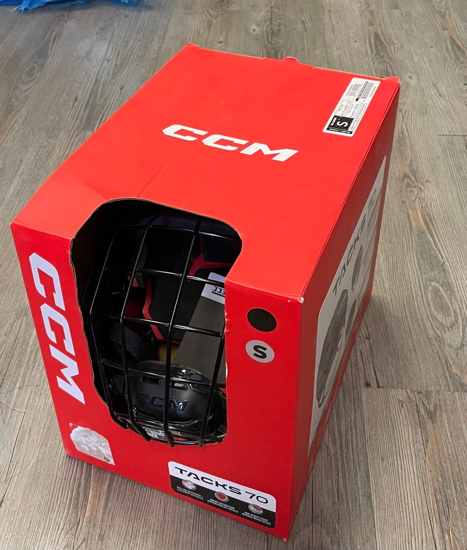 Black CCM Tracks 70 Hockey Helmet, 52.5-57 cm
