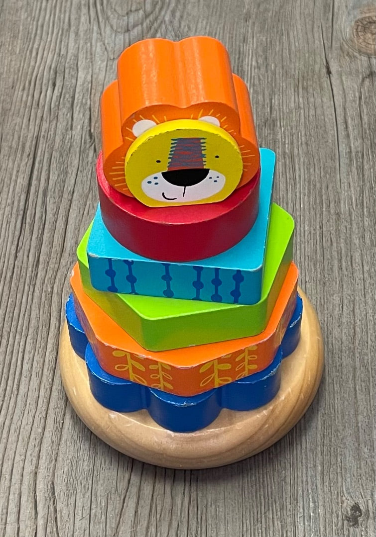Multi Colour Toys R Us Wooden Stacking Toy, Pre-owned
