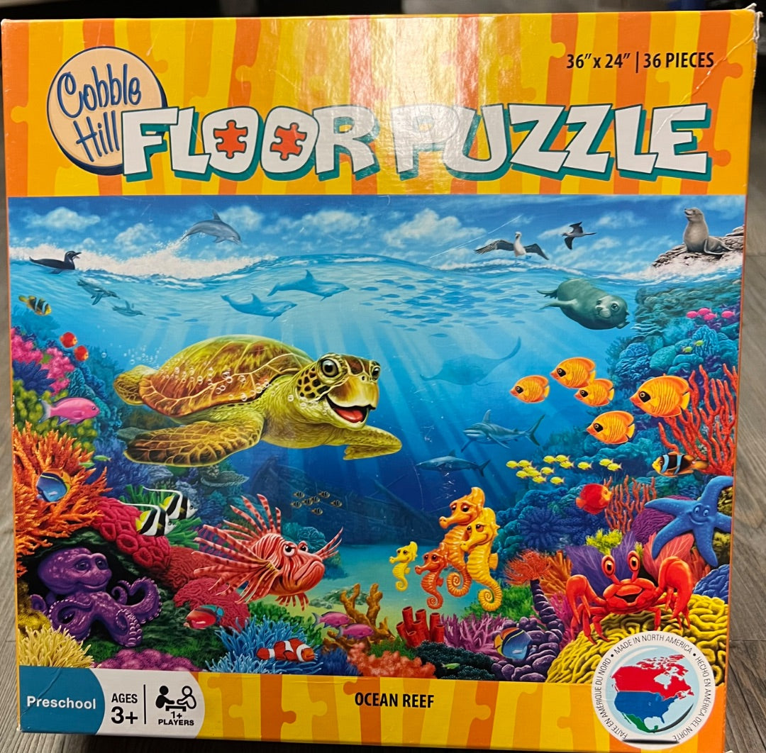 Multi Cobble Hill Ocean Reff Floor Puzzle, 36 pcs