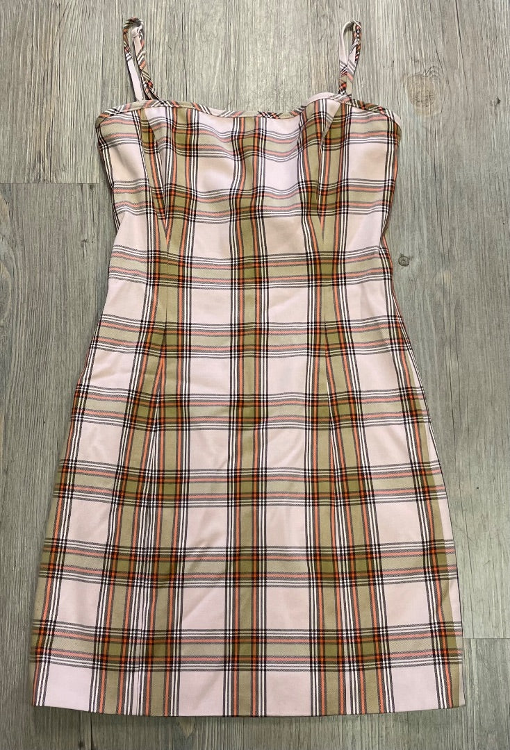 Pink/Orange/green Sunday Best Plaid Part Dress, 00