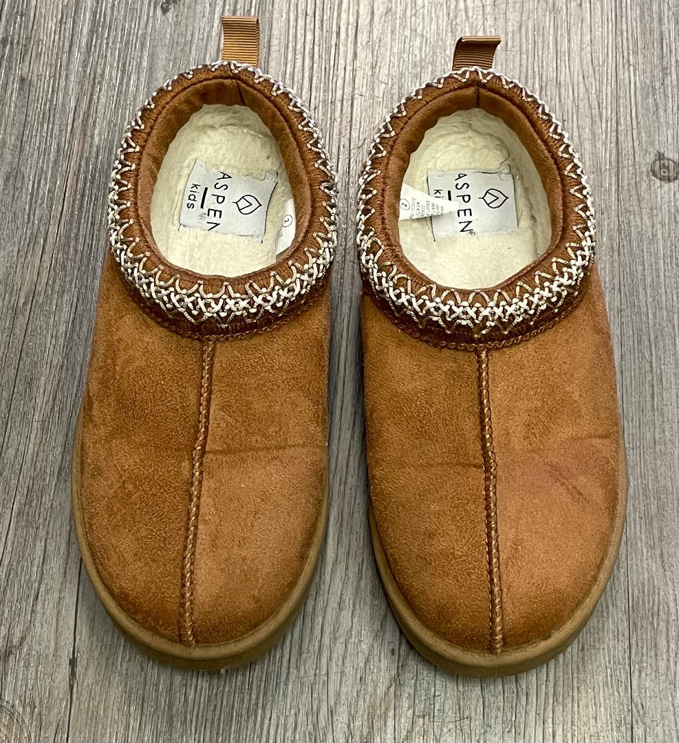 Brown Aspen Fleecelined Slippers, 2Y