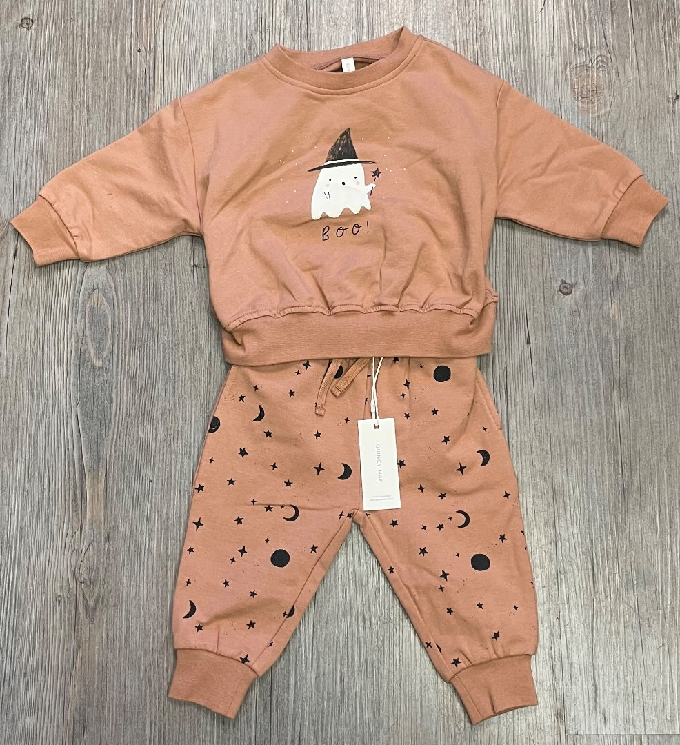 Spice Quincy Mae Relaxed Fleece Sweatshirt, 3-6M