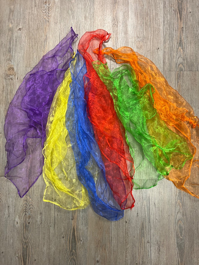 6 Rainbow Scarves
