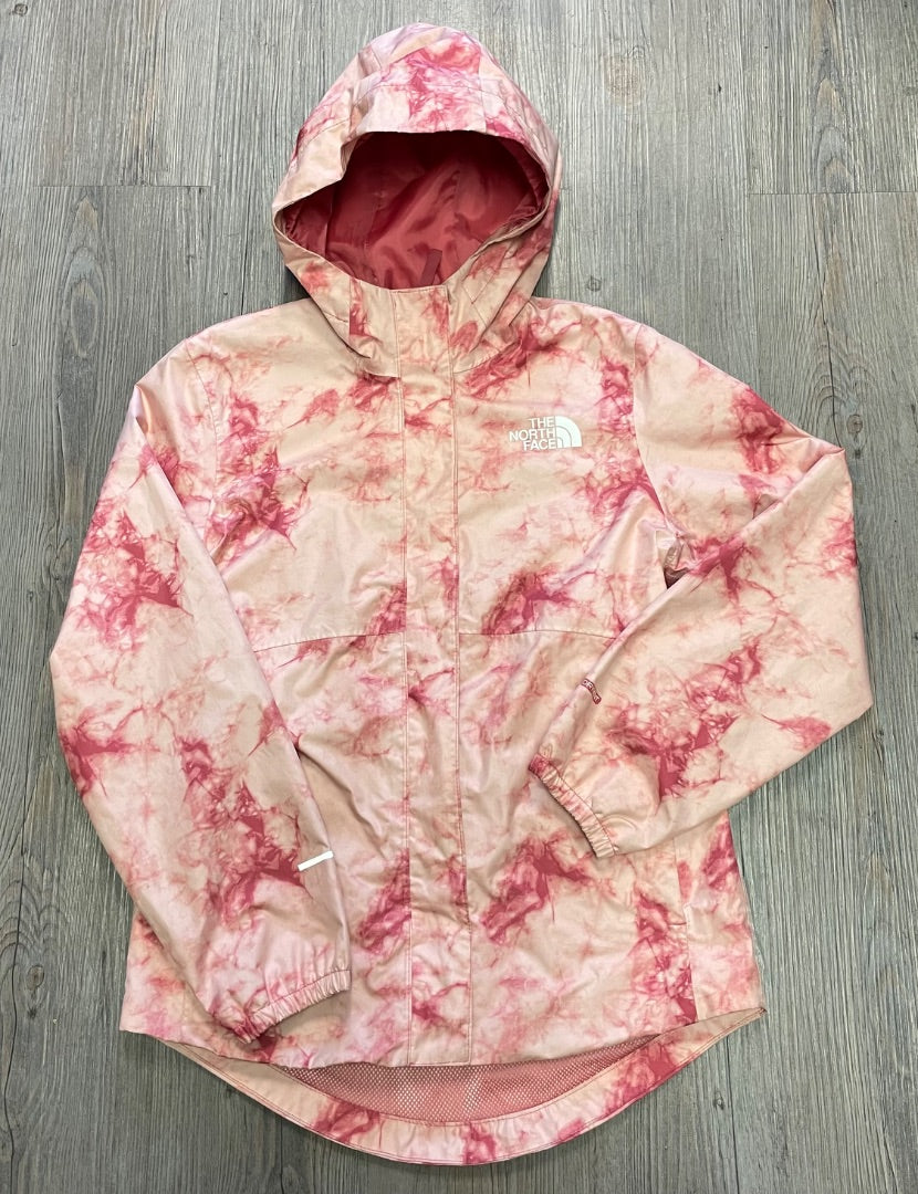 Peach Tie Dye Northface Mesh Lined Rain Jacket, 10-12Y