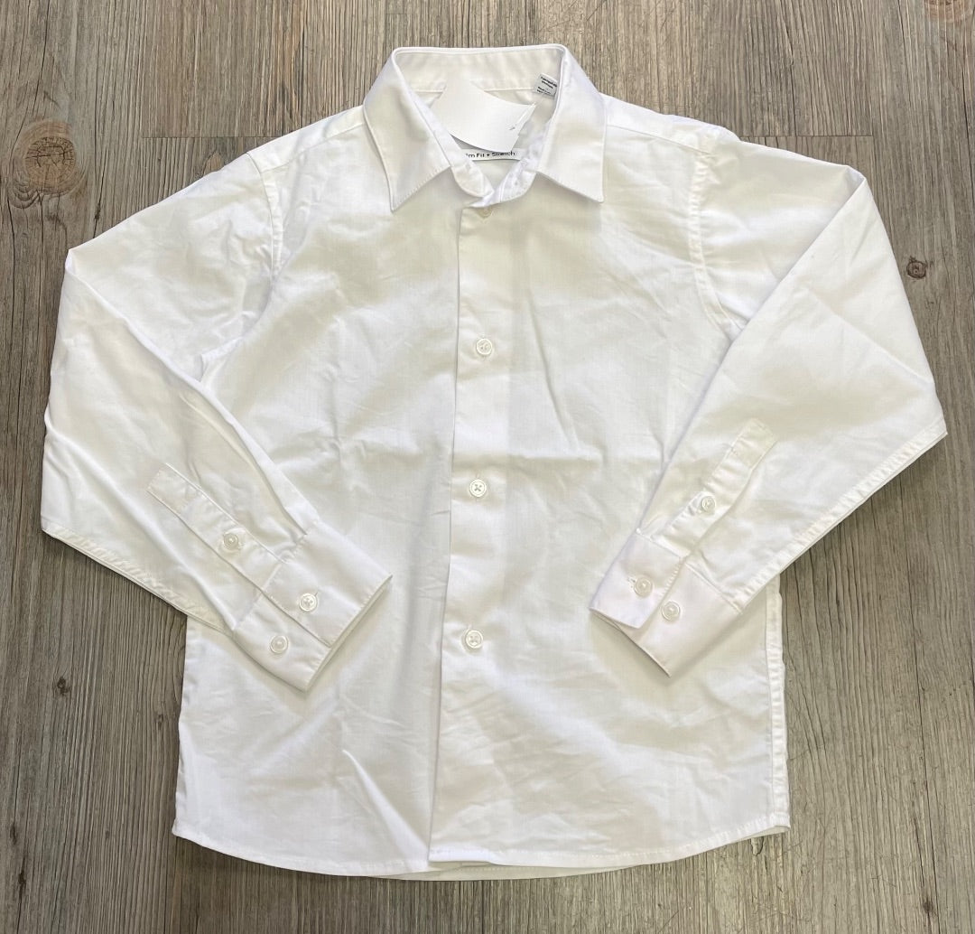 White Calvin Klein LS Shirt, 6Y