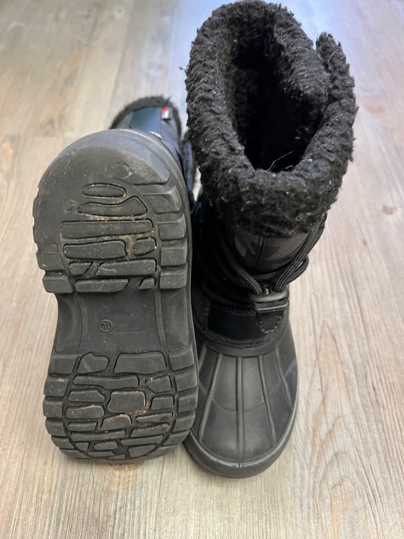 Black Grey Winter Boots