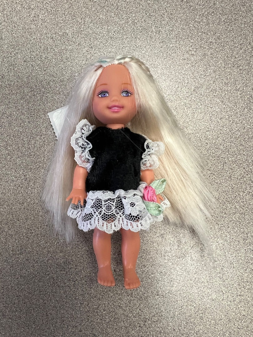 White Hair Mattel Kelly Doll, 4 inch
