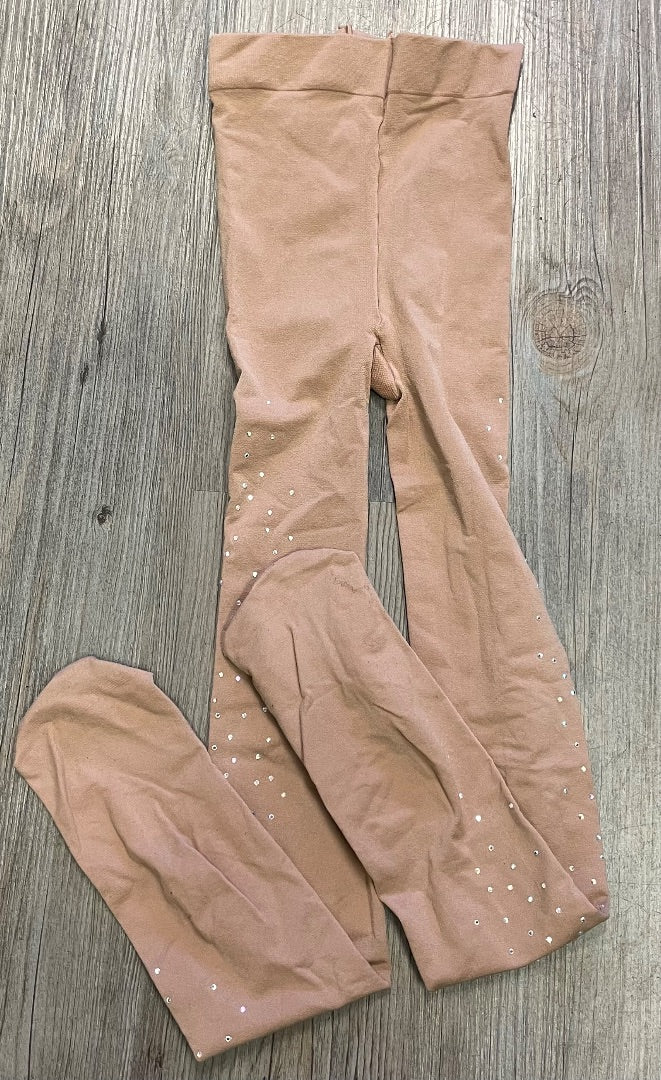 Tan CholeNoel Glitter Dance Tights, 10-12Y