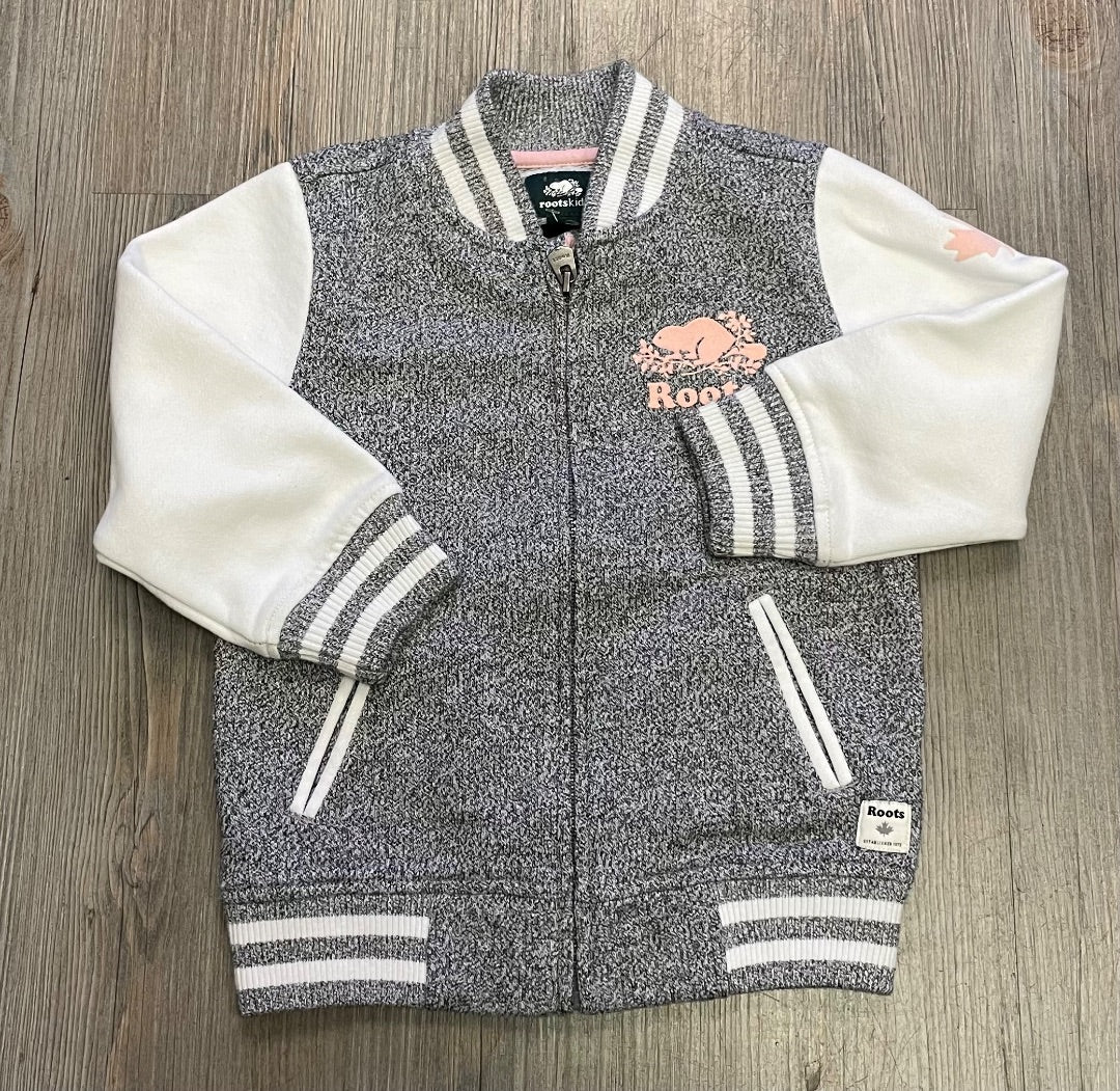Salt & Pepper Roots Varsity Jacket, 5Y