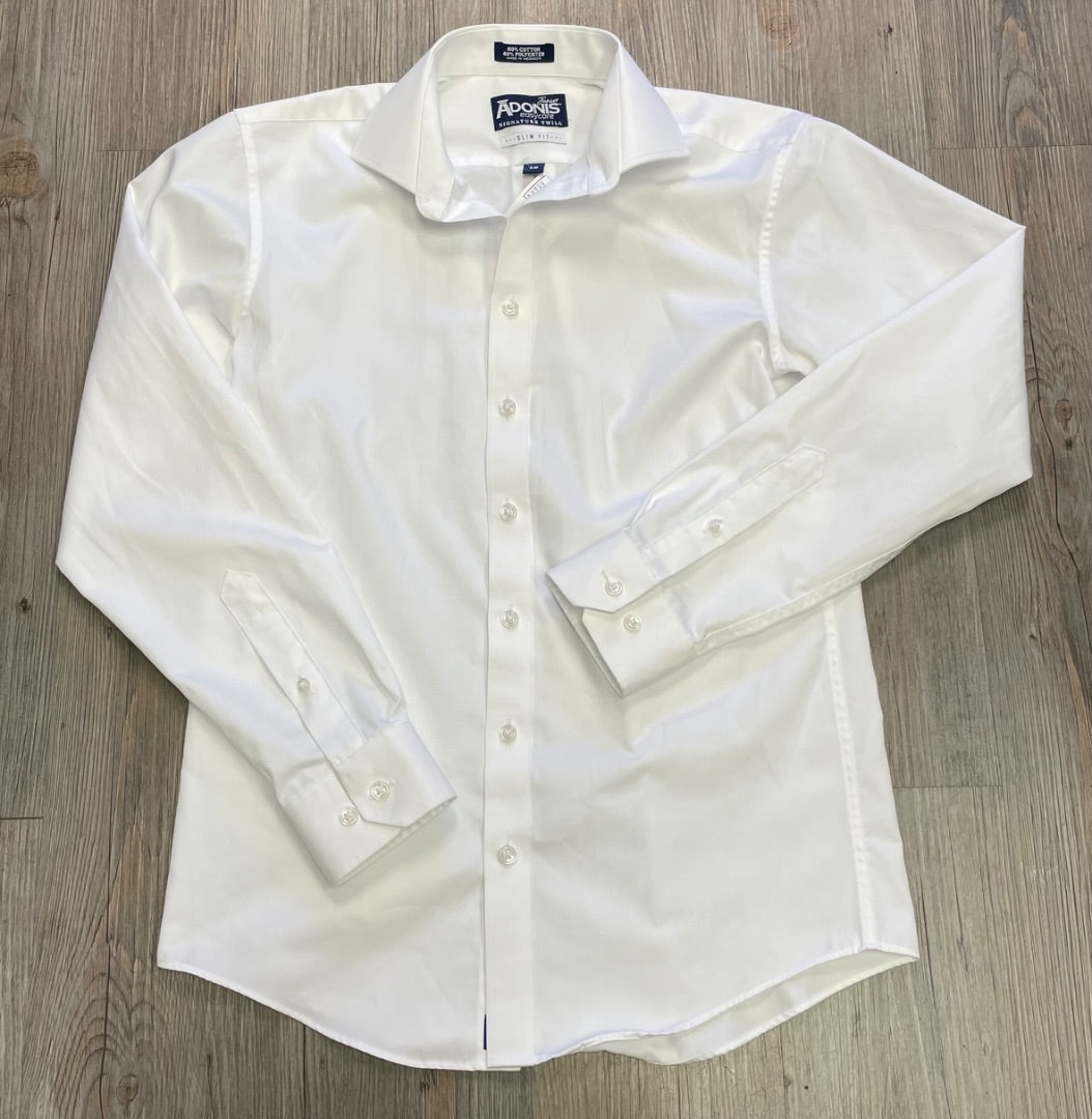 White Adonis Dress Shirt, 16Y