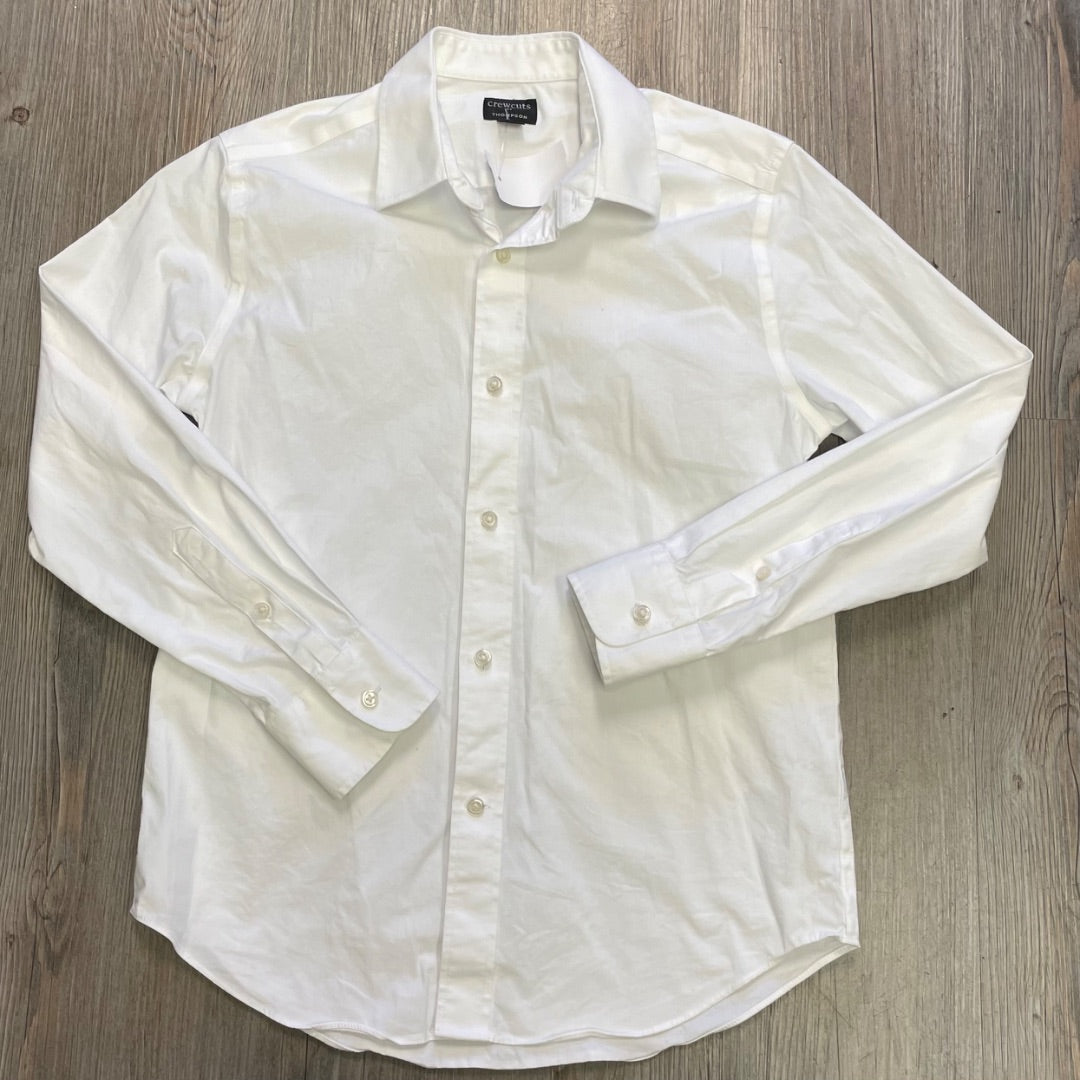 White Crewcuts Thompson Dress Shirt, 12Y