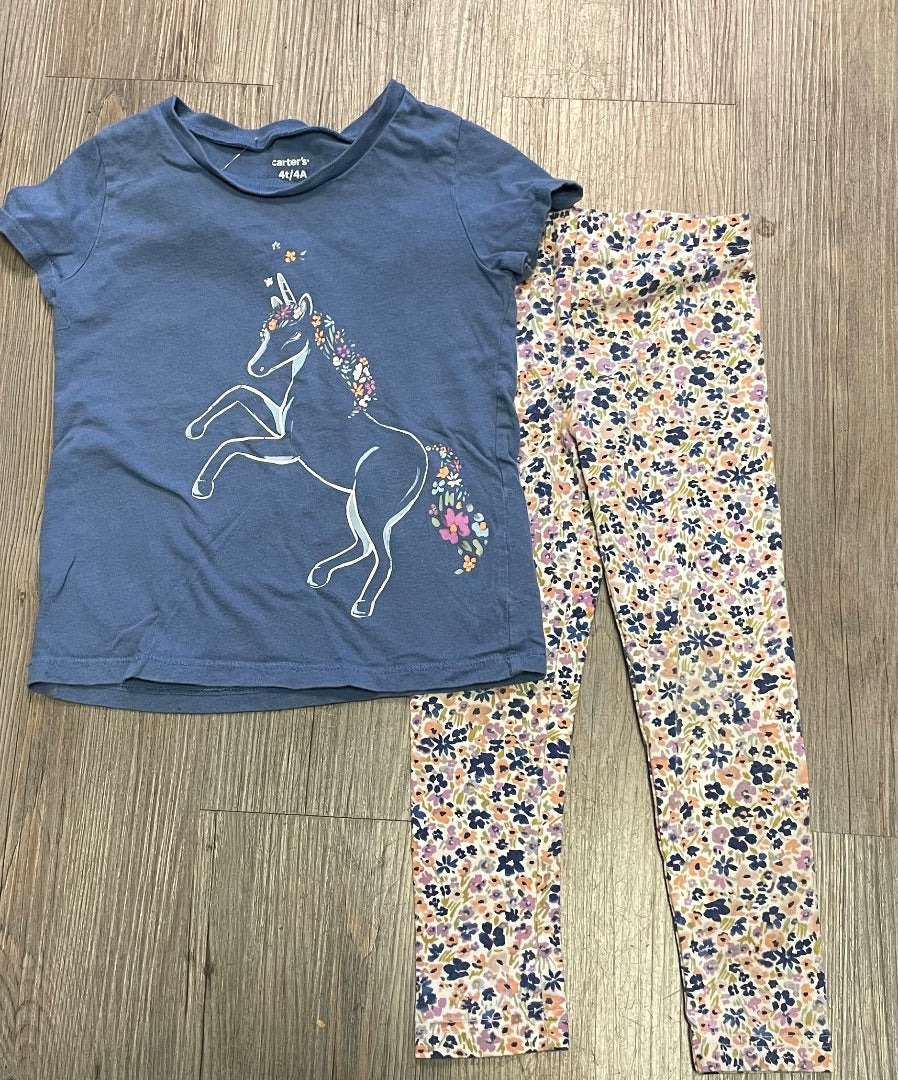 Blue Carters 2pc Clothing Set, 4Y