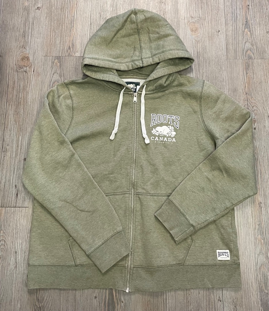 Olivegreen Roots Zip Hoodie, 14Y+