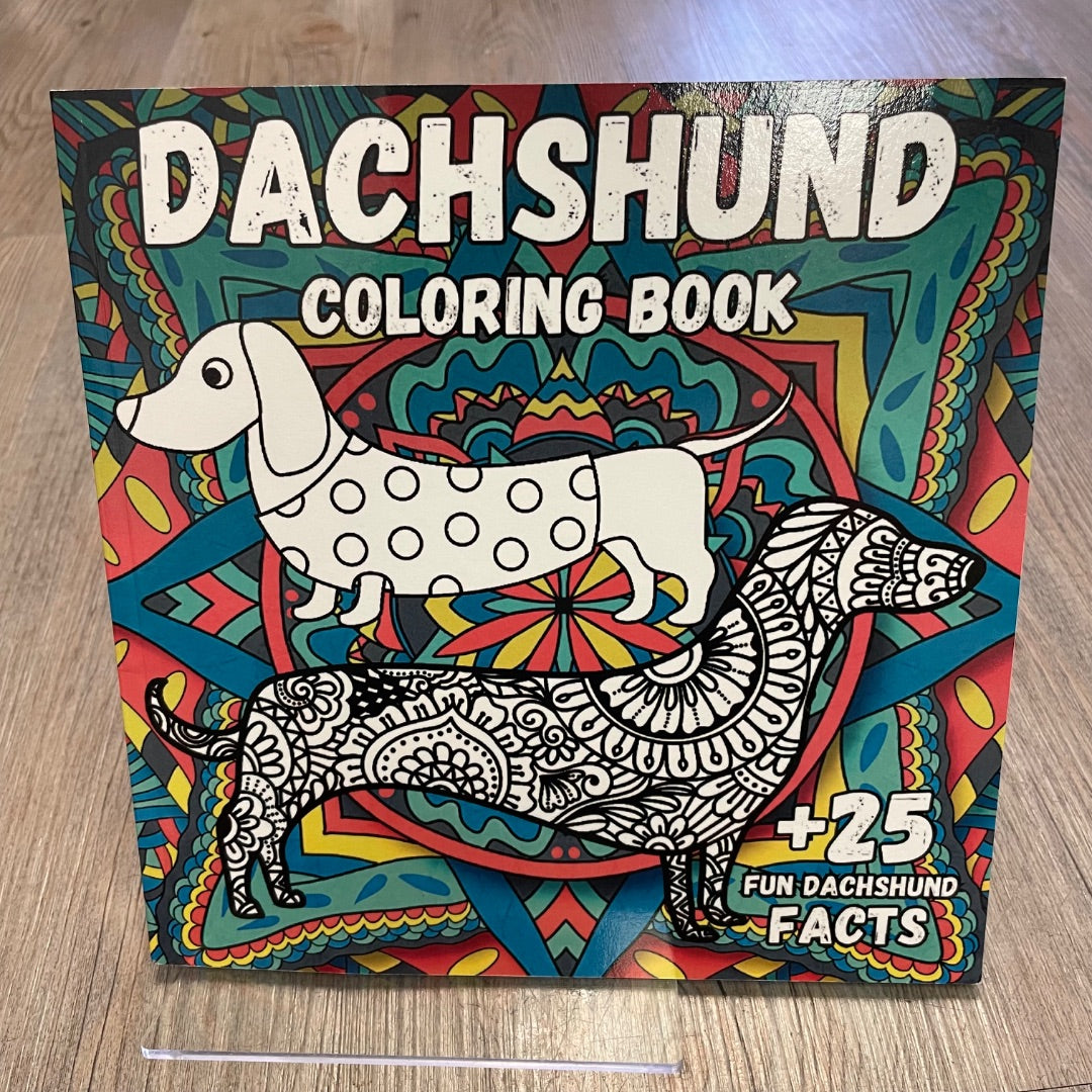 Multi Colour Dachshund Coloring Book, Paperback