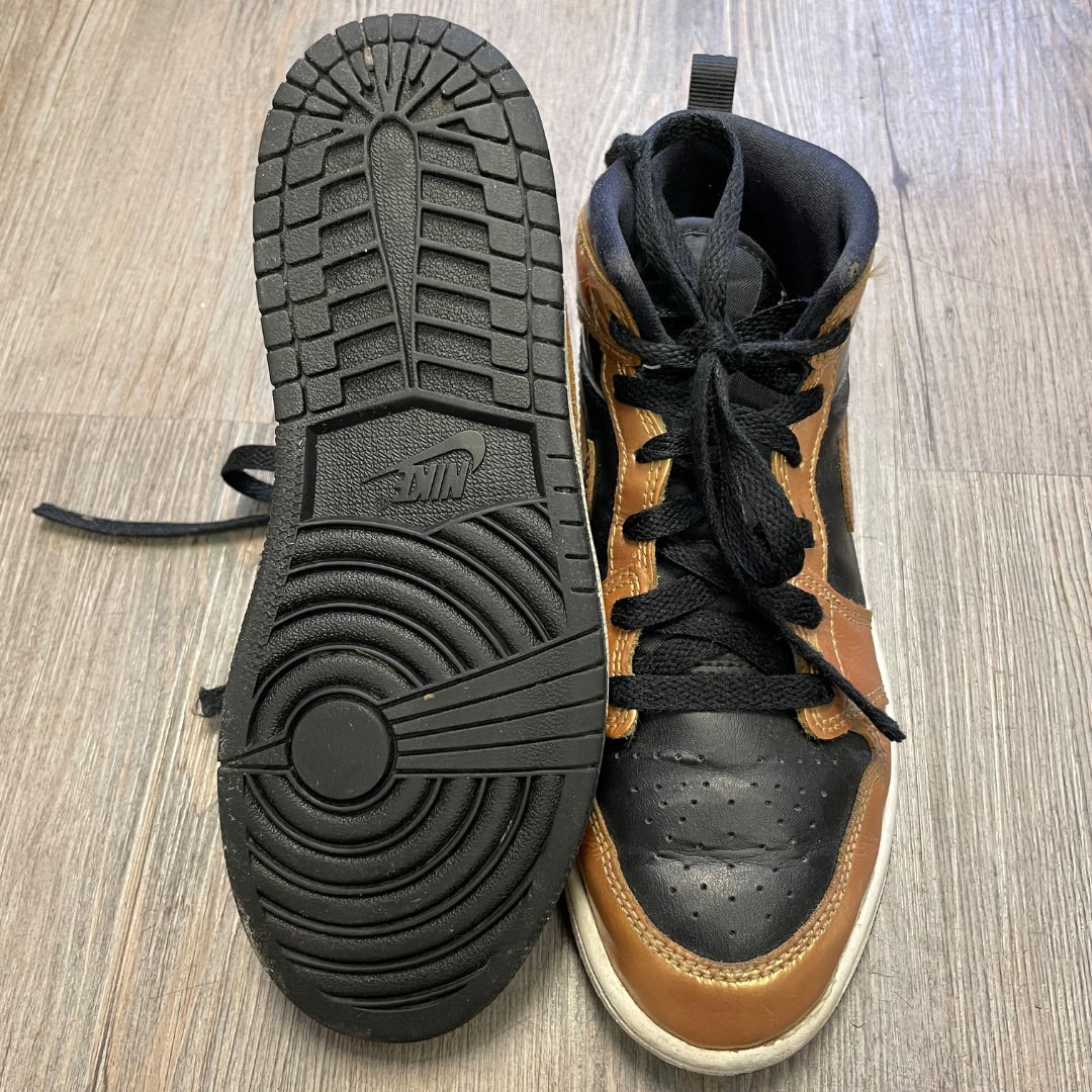 Gold Air Jordan Lace Up Sneaker, 3Y