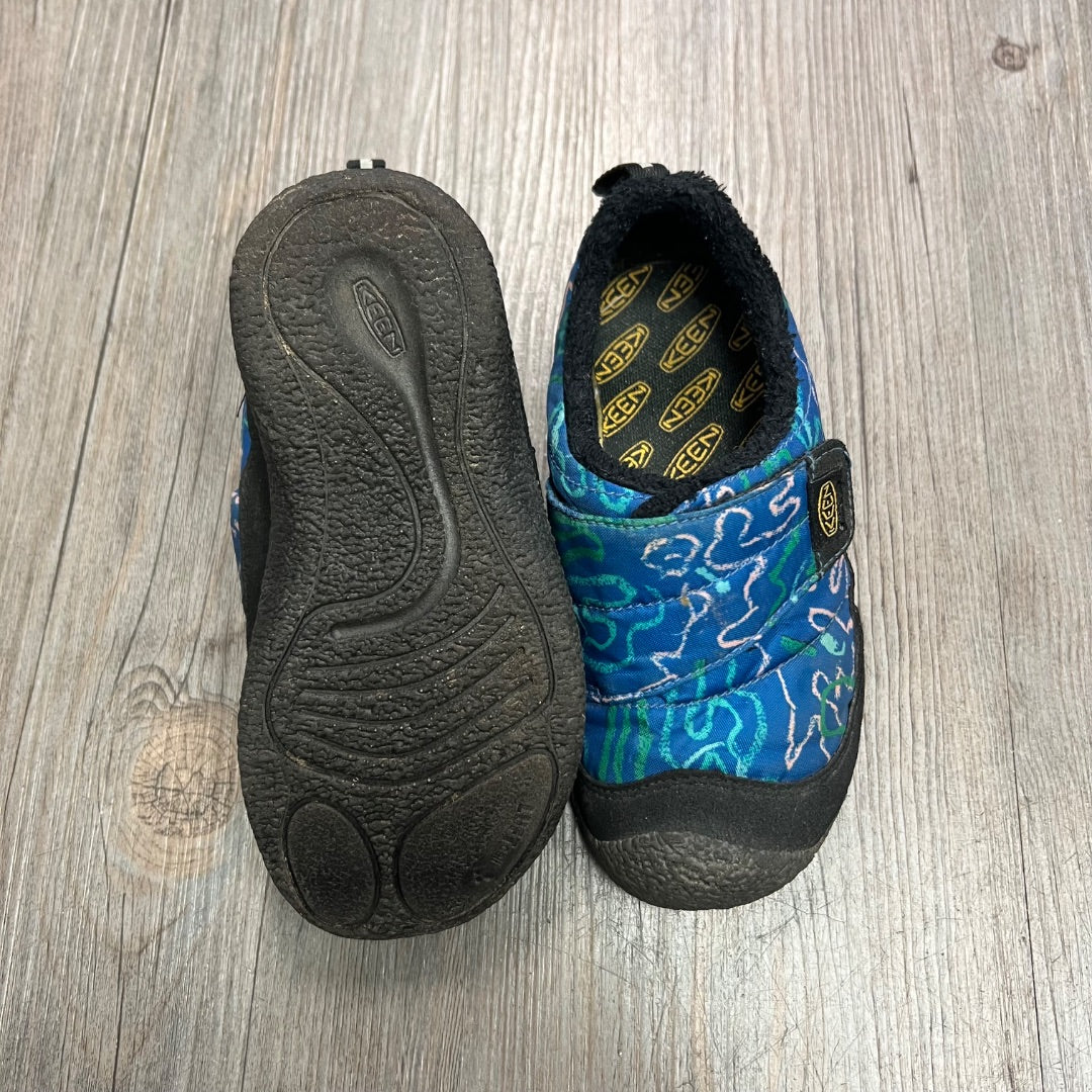 Multi Colour Keen Velcro Fleecelined Slippers, 11Y