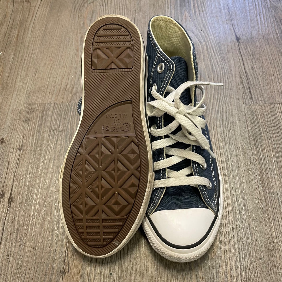 Navy Converse High Top Shoes, 2.5Y