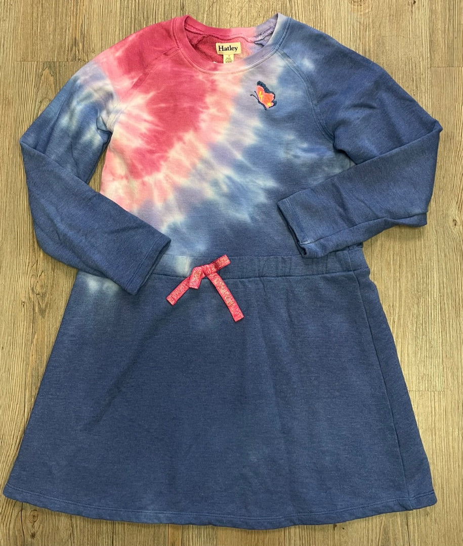 Tiedye Hatley LS Dress, 8Y