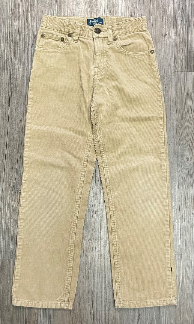 Beige Polo Ralph Lauren Elastic Waist Corduroy Pants, 6Y