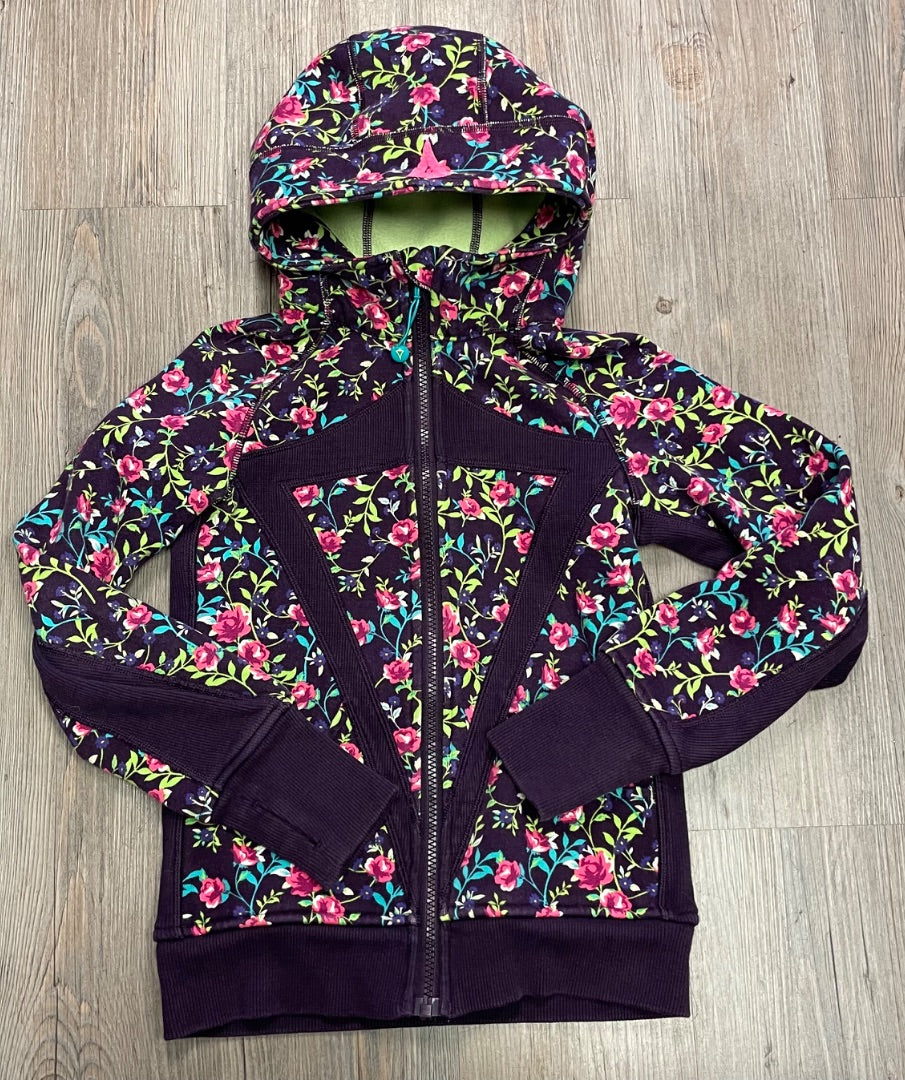 Floral Ivivva Zip hooded Jacket, 8Y
