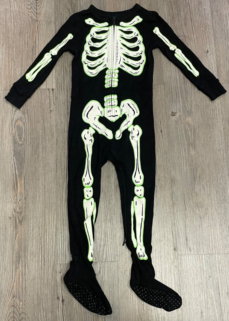 Black Old Navy Skeleton Onesie, 2T