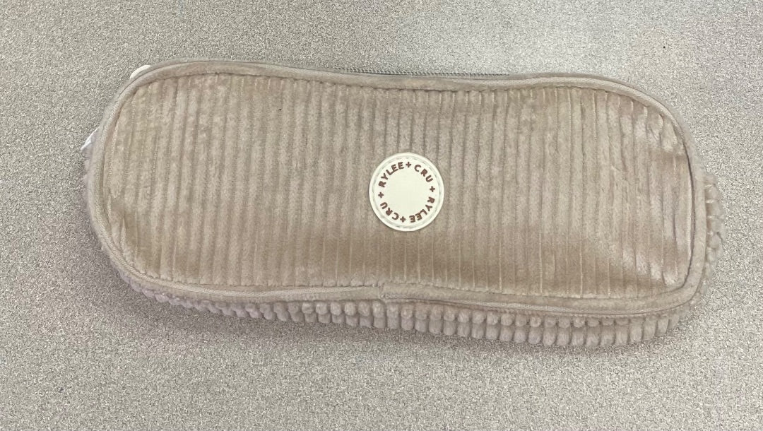 Beige Rylee + Cru Corduroy Pencil Case, One Size