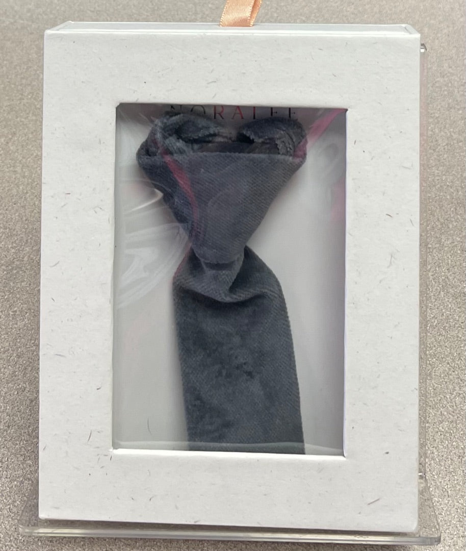 Grey Noralee Velvet Tie, 1-4Y