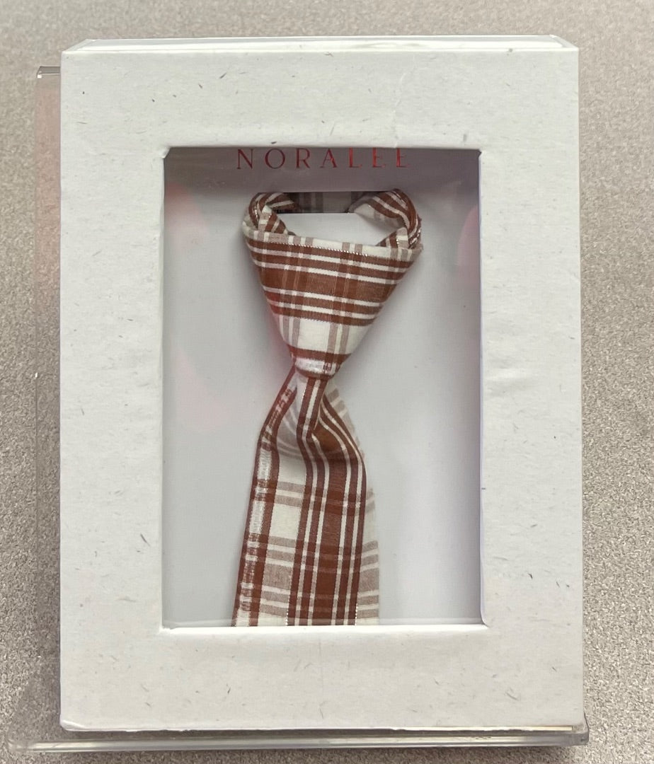 Brown/Beige Noralee Plaid Tie, 1-4Y