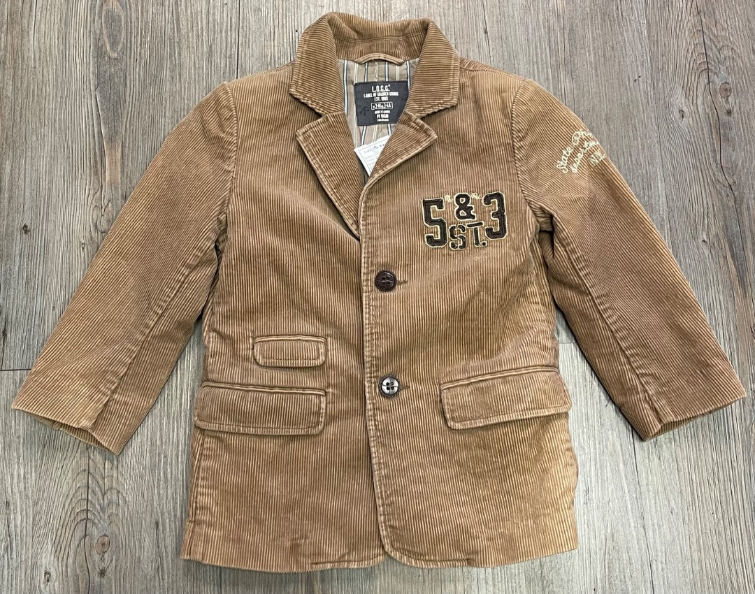 Brown H&M Corduroy Blazer, 3-4Y