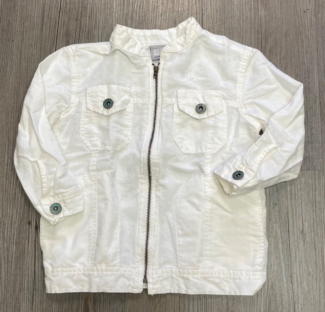 White Earth Child LS Zip Shirt, 2-3Y
