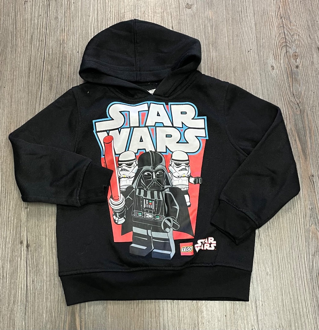 Black Lego Star Wars Pullover Hoodie, 5Y