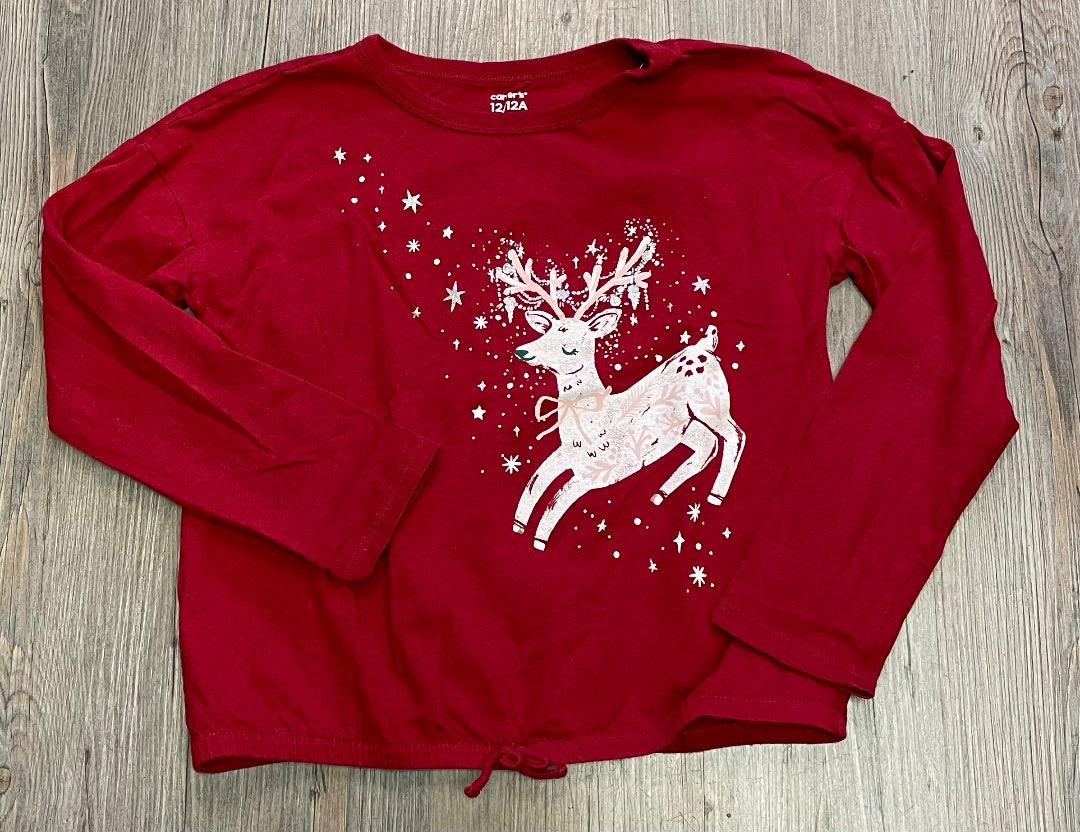 Red Carters Holiday LS Tee, 12Y
