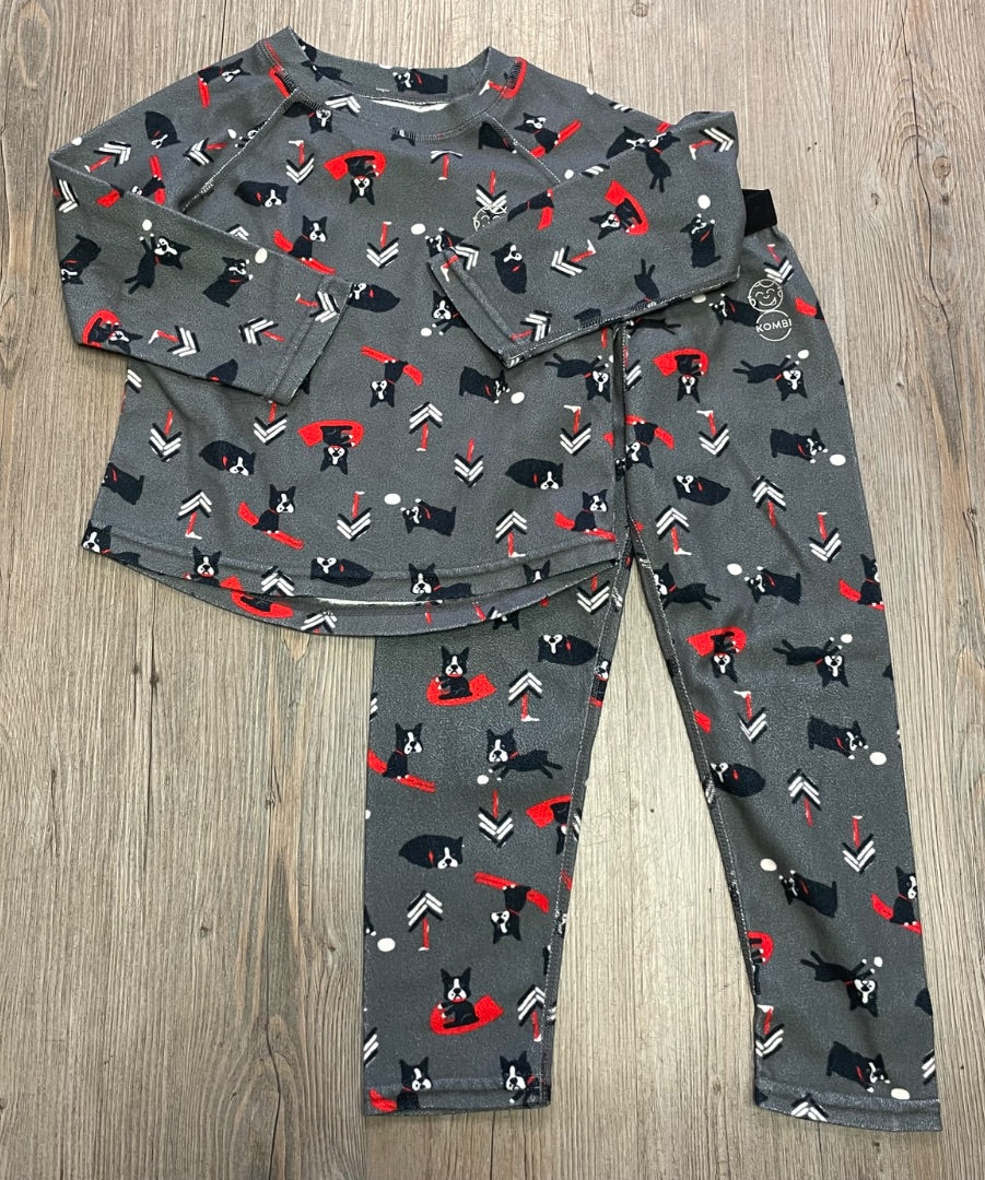 Grey Kombi Fleece 2pc Set, 3Y