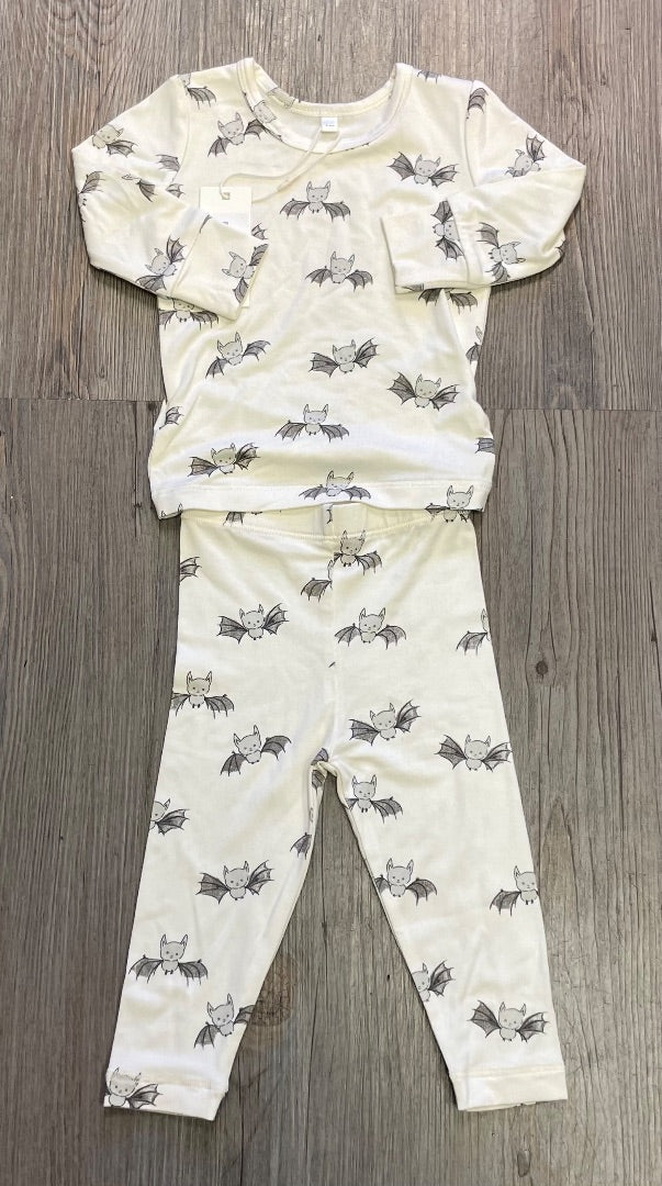 Ivory Quincy Mae Bamboo Pj Set Bats, 3-6M